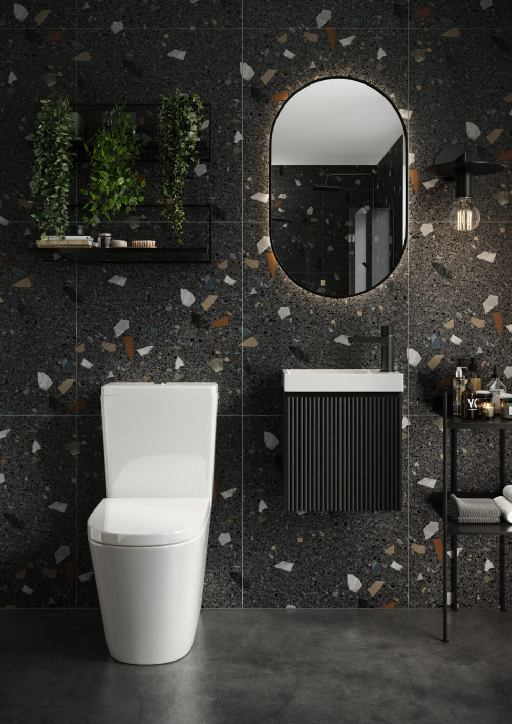Sognare Linea Rimless Closed Back Pan with Cistern and Soft Close Seat - Image 3