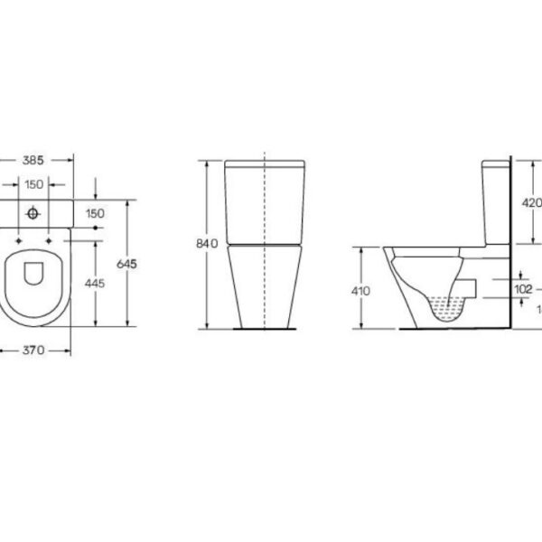 Sognare Linea Rimless Closed Back Pan with Cistern and Soft Close Seat - Image 5