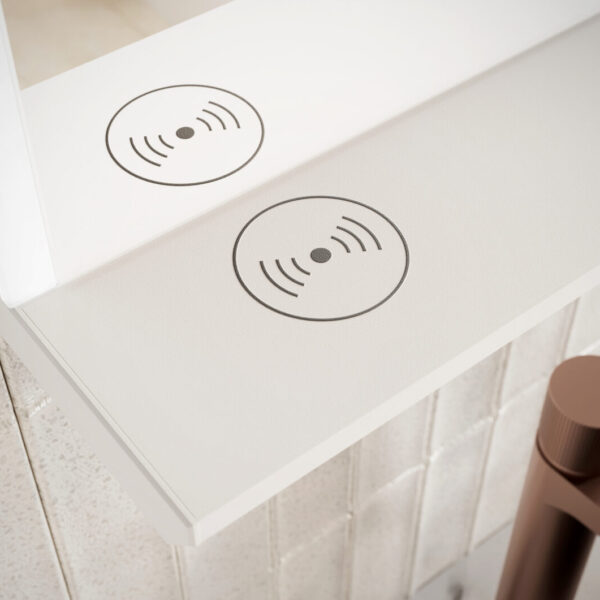 Charj LED Mirror With Shelf and Charging Points - Various Sizes - Image 3