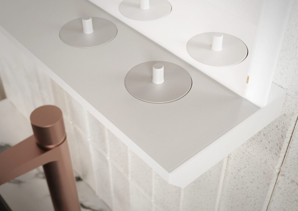 Charj LED Mirror With Shelf and Charging Points - Various Sizes - Image 4
