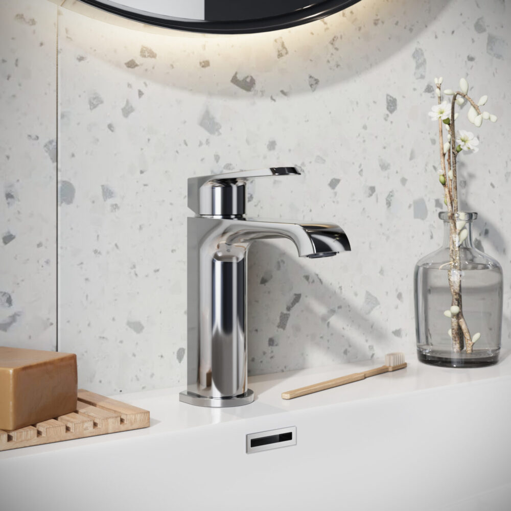 Sognare Montana Mono Basin Mixer in Chrome Bathroom Tap - Image 5
