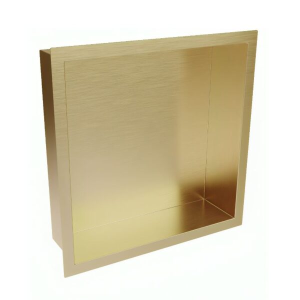 Sognare Inset Shower Niche 300x300mm Brushed Brass