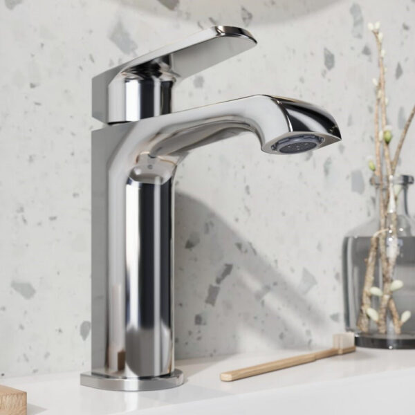 Sognare Montana Mini Mono Basin Mixer in Chrome Bathroom Tap - Image 3
