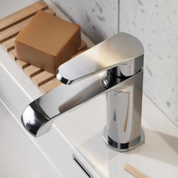 Sognare Montana Mini Mono Basin Mixer in Chrome Bathroom Tap - Image 2