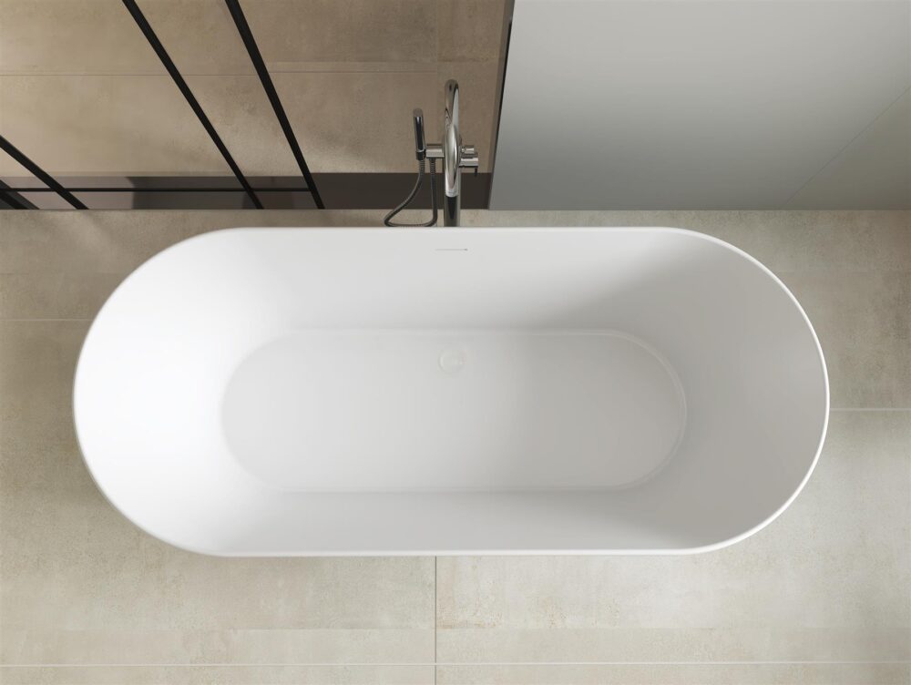 Matt Blue Toro 1700mm Free Standing Bath - Image 4