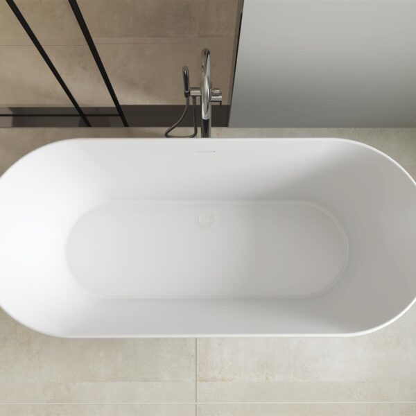 Matt Blue Toro 1700mm Free Standing Bath - Image 4