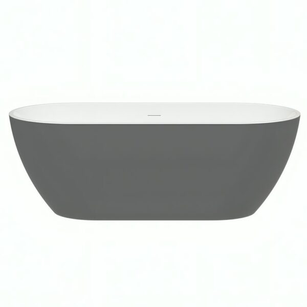 Matt Grey Malcao 1650mm Free Standing Bath