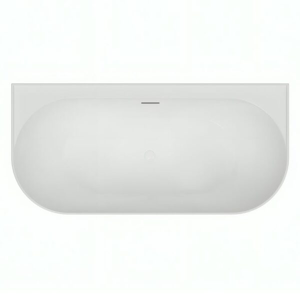 Miamo Matt Grey 1700mm Round Free Standing Bath - Image 6
