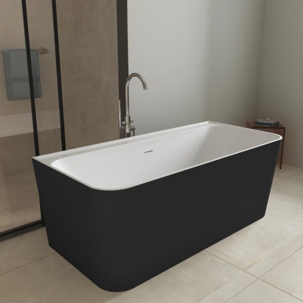 Matt Black Tigre 1500mm & 1700mm Free Standing Bath - Image 3