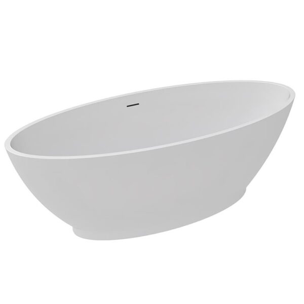 Glossy White Punto Oval 1600mm Free Standing Bath - Image 3