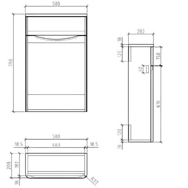 Fluted Oak Bathroom Vanity Unit Furniture Suite WC Unit & Basin - Image 3