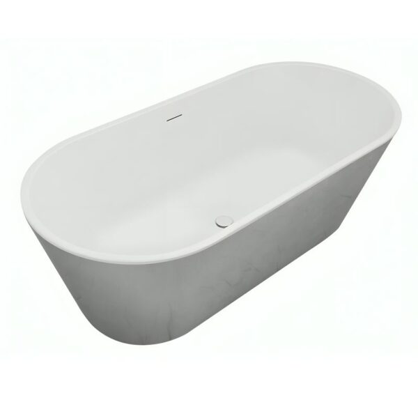 Silver Zaraza 1600mm Free Standing Bath - Image 3