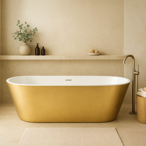 Gold Zaraza 1600mm Free Standing Bath