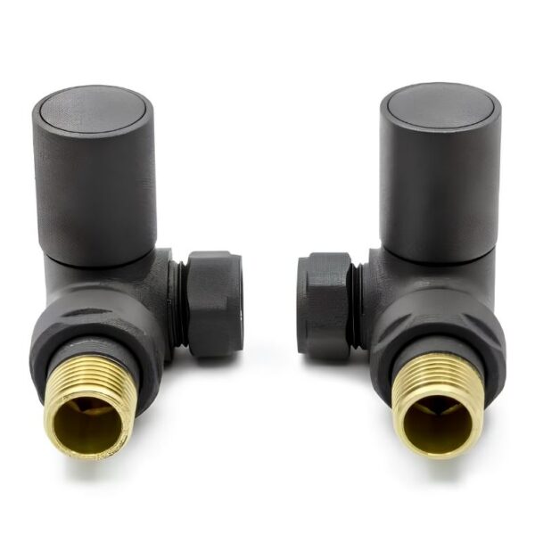 Reina Crova Corner Radiator Valves Pair Anthracite