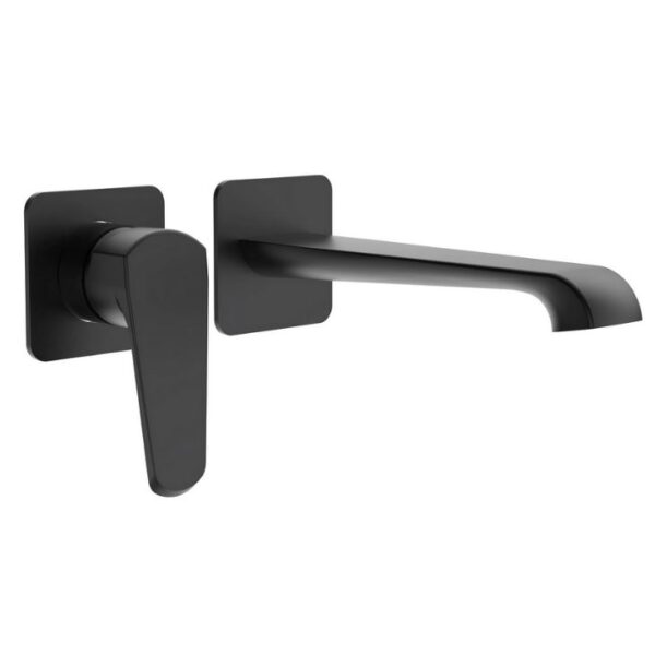 Sognare Montana Wall Mounted Basin Mixer Tap Matt Black
