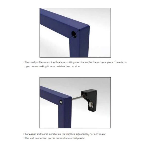 Nuie Mid Height Wall Hung Toilet Frame with Dual Flush Concealed Cistern & White Push Button - Image 6