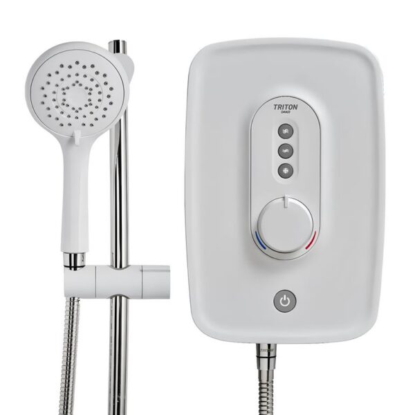 Triton Danzi Electric Shower 8.5kW,9.5kW or 10.5kW – White - 10.5kW