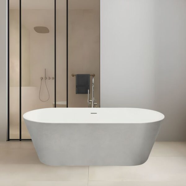 Silver Zaraza 1600mm Free Standing Bath - Image 2