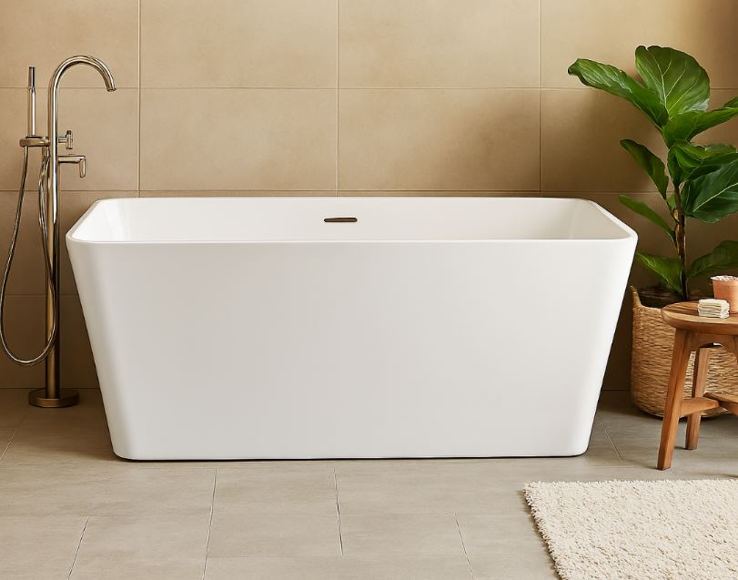 Glossy White Monitos 1300mm Free Standing Bath