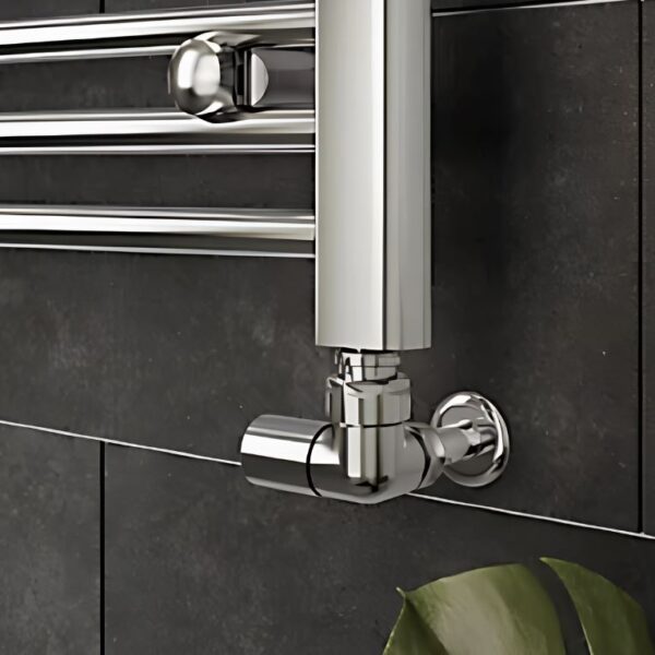 Reina Crova Corner Radiator Valves Pair Chrome - Image 2