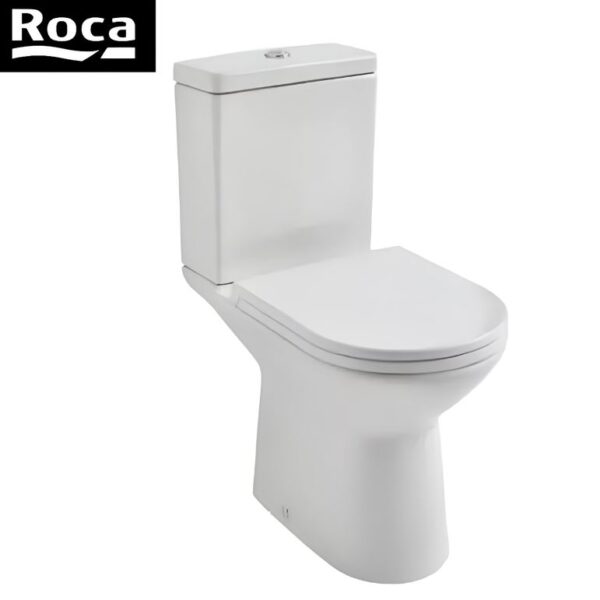 Roca Andes Rimless Toilet Pan With Dual Flush Cistern And Soft Close Seat