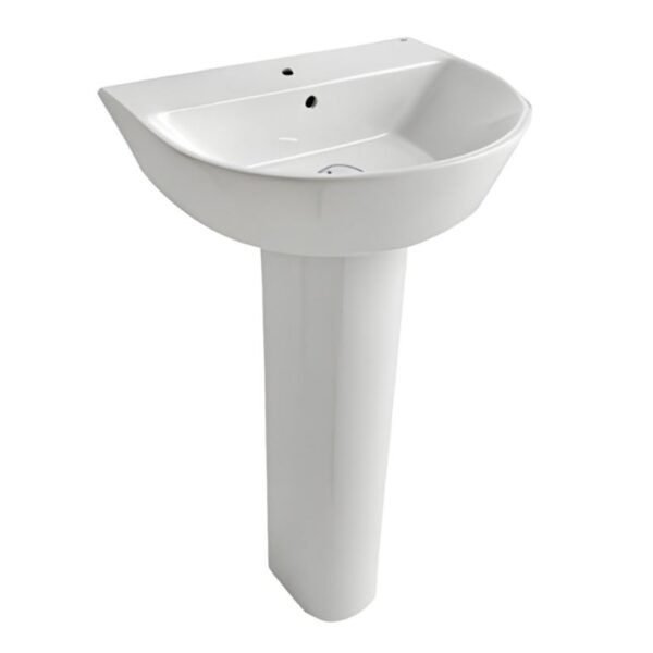 Roca Andes White WC Toilet & Pedestal Basin Bathroom Cloakroom Set - Image 3