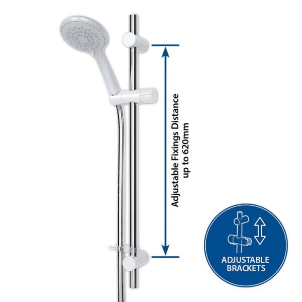 Triton T80 Pro-Fit Electric Shower White & Chrome - Image 4