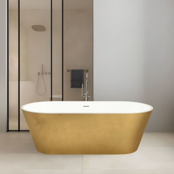 Gold Zaraza 1600mm Free Standing Bath - Image 2