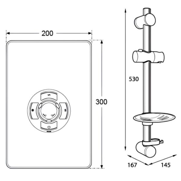 Triton Aspirante Electric Shower 8.5kW or 9.5kW – Brushed Steel - Image 6