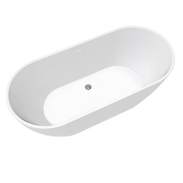 Glossy White Malcao 1550mm & 1650mm Free Standing Bath - Image 3