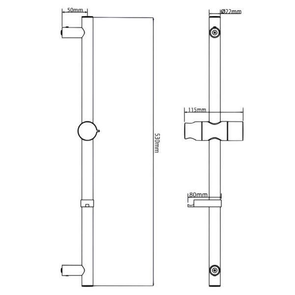 Triton Amala Electric Shower 8.5kW & 9.5kW – Black With Brushed Brass Trim - Image 6