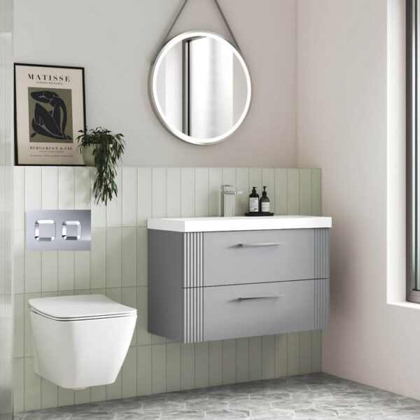 Nuie Wall Hung Toilet Frame 1136mm-1336mm with Chrome Dual Flush Concealed Cistern - Image 3