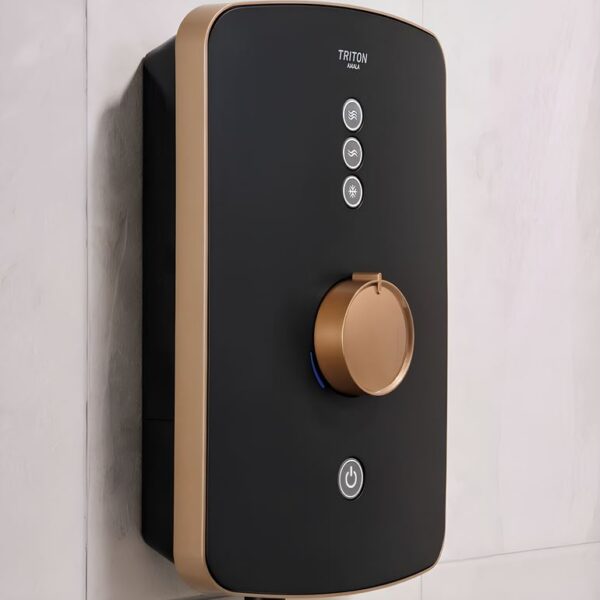Triton Amala Electric Shower 8.5kW & 9.5kW - Black With Brushed Copper Trim - Image 3