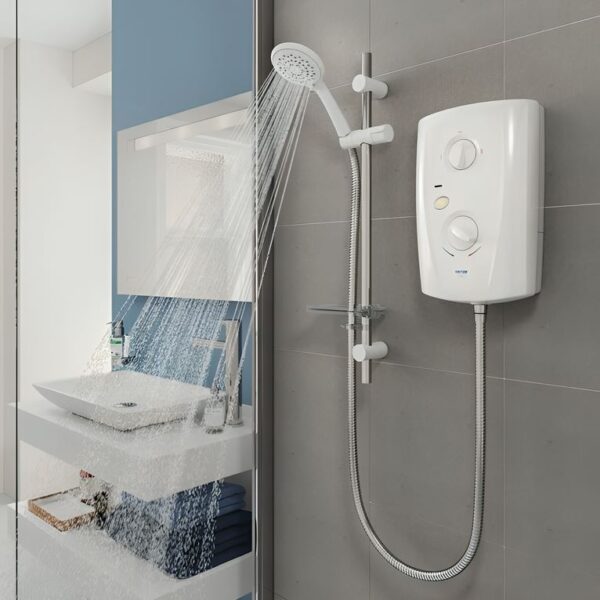 Triton T80 Pro-Fit Electric Shower White & Chrome - Image 2