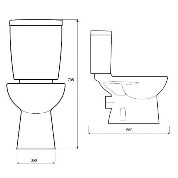 Roca Andes Rimless Toilet Pan With Dual Flush Cistern And Soft Close Seat - Image 3