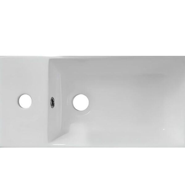 Satin Grey Deco Cloakroom 400mm 1-Door Wall Hung Vanity Unit - Image 4