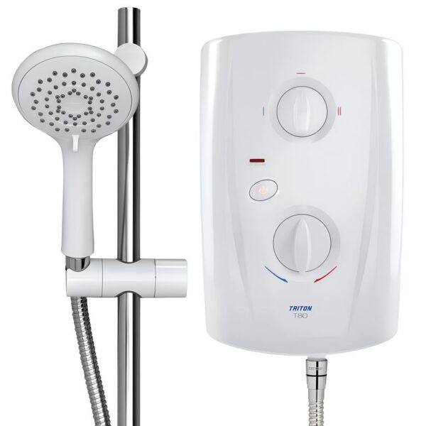 Triton T80 Pro-Fit Eco Electric Shower 8.5kW White & Chrome