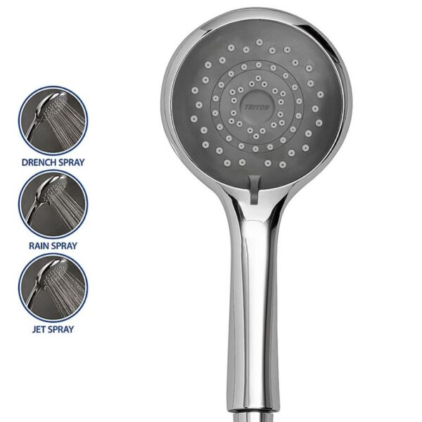 Triton Aspirante Electric Shower 8.5kW or 9.5kW – Brushed Steel - Image 5
