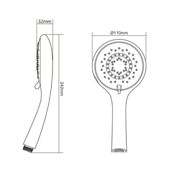 Triton Amore Electric Shower 8.5kW or 9.5kW - Gloss Black - Image 10