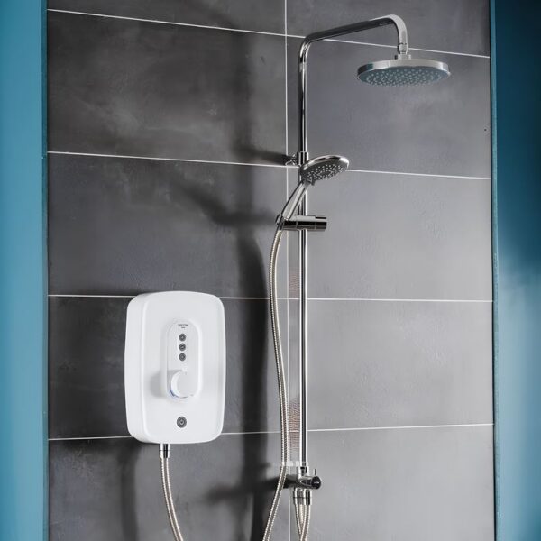Triton Danzi DuElec® Electric Shower 9.5kW or 10.5kW – Chrome & White - Image 3