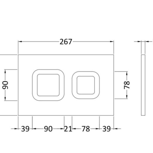 Nuie Mid Height Wall Hung Toilet Frame with Dual Flush Concealed Cistern & White Push Button - Image 8