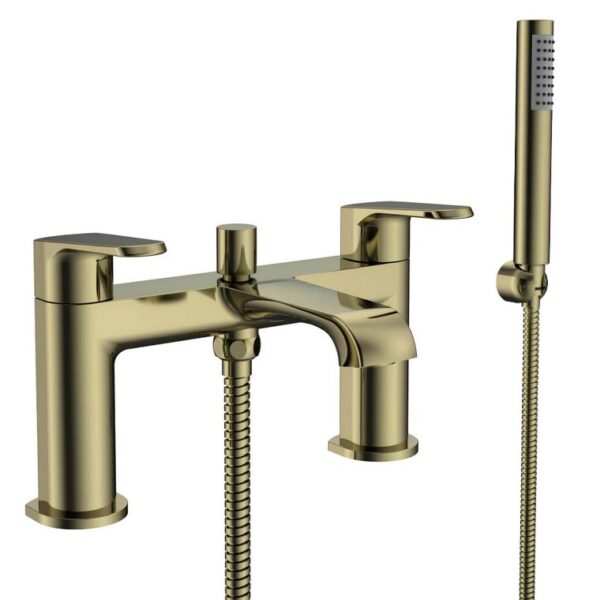Sognare Montana Bath Shower Mixer in Brushed Brass Bathroom Tap