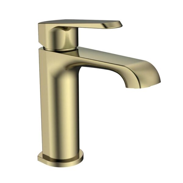 Sognare Montana Mono Basin Mixer in Brushed Brass Bathroom Tap