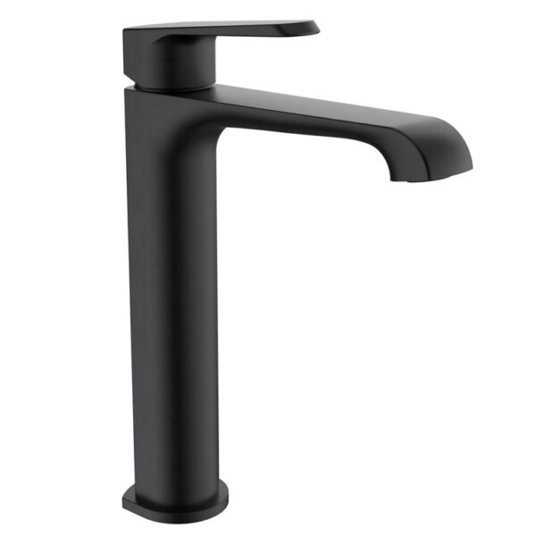 Sognare Montana Mono Tall High Rise Basin Mixer in Black Bathroom Tap