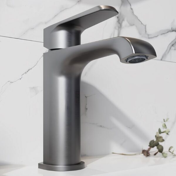 Sognare Montana Mini Mono Basin Mixer in Gunmetal Bathroom Tap - Image 3