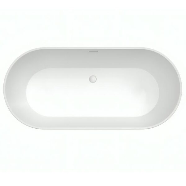 Matt Black Plato 1700mm Free Standing Bath - Image 4