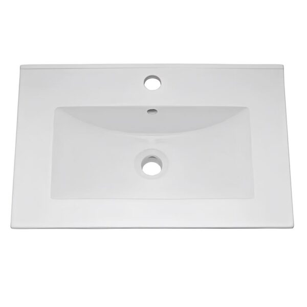 Nuie Eden Floor Standing 500mm Bathroom Cabinet & Basin - White Gloss - Image 3
