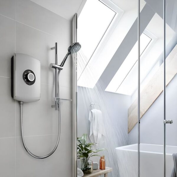 Triton Amore Electric Shower 8.5kW or 9.5kW – Brushed Steel - Image 3