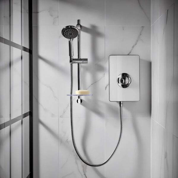 Triton Aspirante Electric Shower 8.5kW or 9.5kW – Gloss White - Image 2