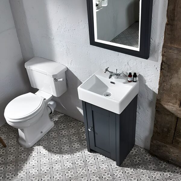 Tavistock Lansdown Matt Black 430mm Cloakroom Unit & Basin - Image 4